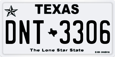 TX license plate DNT3306