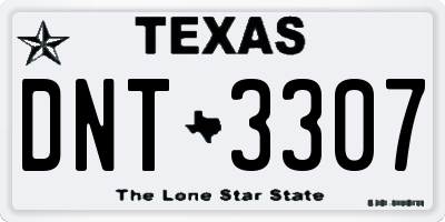 TX license plate DNT3307