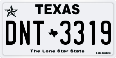 TX license plate DNT3319
