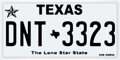 TX license plate DNT3323