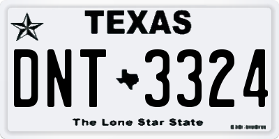 TX license plate DNT3324