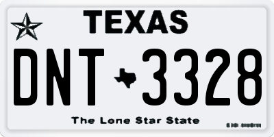 TX license plate DNT3328