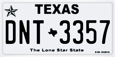 TX license plate DNT3357