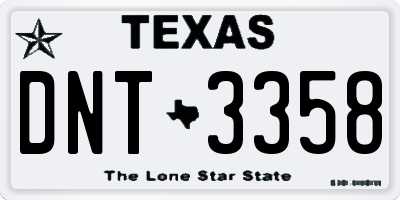 TX license plate DNT3358