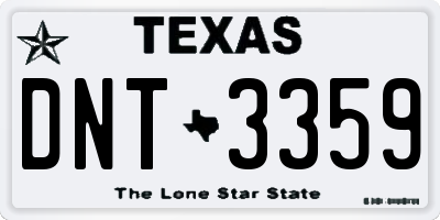 TX license plate DNT3359