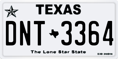TX license plate DNT3364