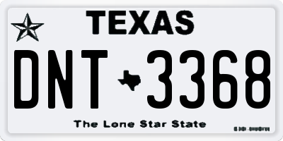 TX license plate DNT3368