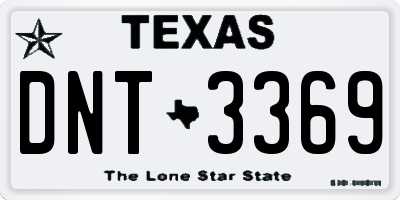 TX license plate DNT3369