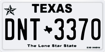 TX license plate DNT3370