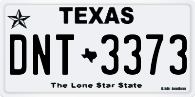 TX license plate DNT3373