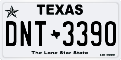 TX license plate DNT3390