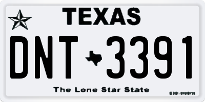 TX license plate DNT3391