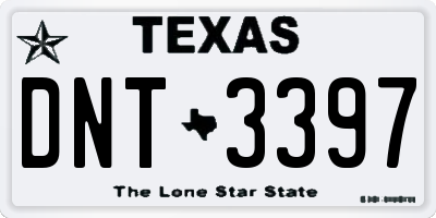 TX license plate DNT3397