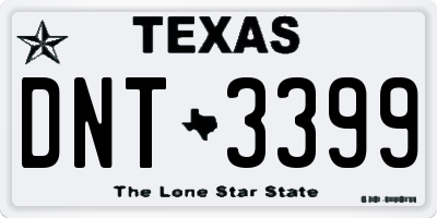 TX license plate DNT3399