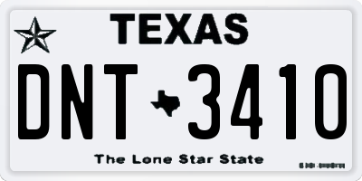 TX license plate DNT3410