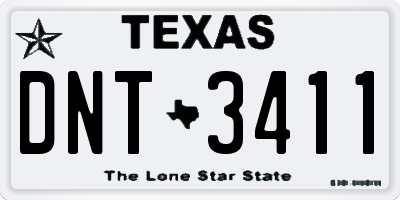 TX license plate DNT3411