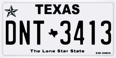 TX license plate DNT3413