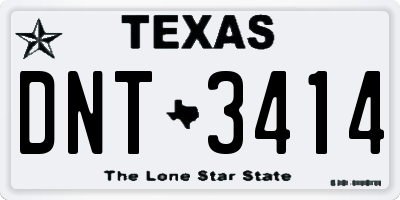 TX license plate DNT3414