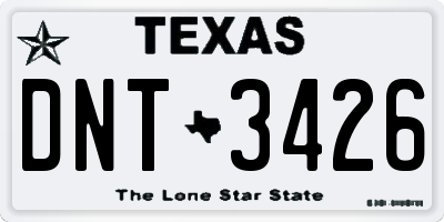 TX license plate DNT3426