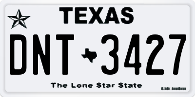 TX license plate DNT3427
