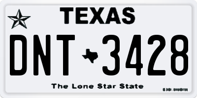 TX license plate DNT3428