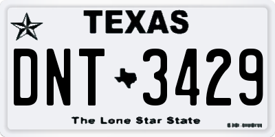 TX license plate DNT3429