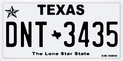 TX license plate DNT3435