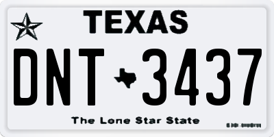 TX license plate DNT3437