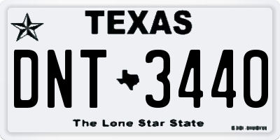 TX license plate DNT3440
