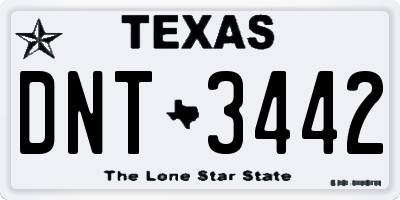 TX license plate DNT3442