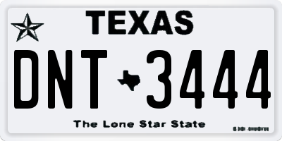 TX license plate DNT3444