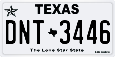 TX license plate DNT3446