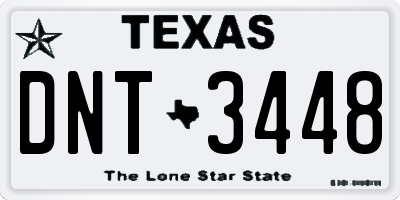 TX license plate DNT3448