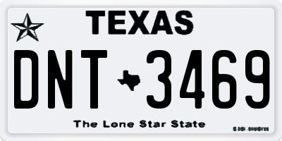 TX license plate DNT3469