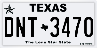 TX license plate DNT3470