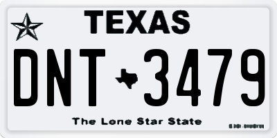 TX license plate DNT3479