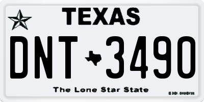 TX license plate DNT3490