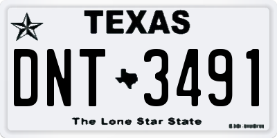 TX license plate DNT3491