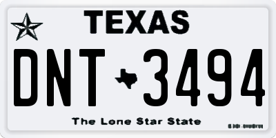 TX license plate DNT3494