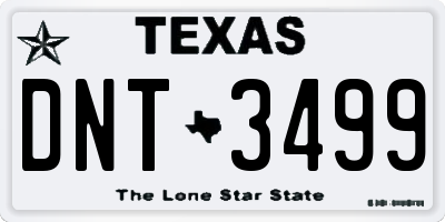 TX license plate DNT3499