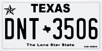 TX license plate DNT3506
