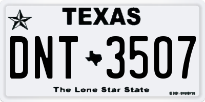 TX license plate DNT3507