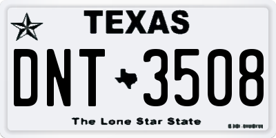 TX license plate DNT3508