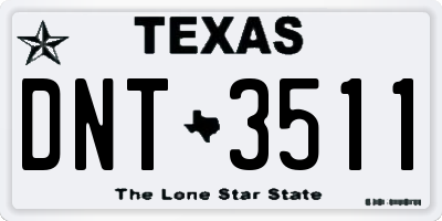 TX license plate DNT3511