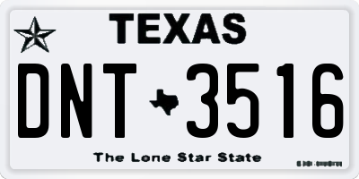 TX license plate DNT3516
