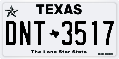 TX license plate DNT3517