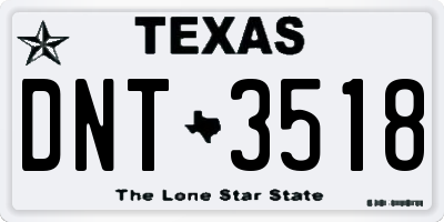 TX license plate DNT3518