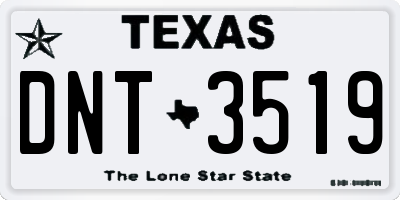 TX license plate DNT3519