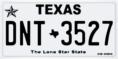 TX license plate DNT3527