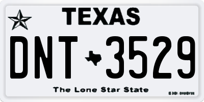 TX license plate DNT3529